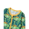 thumbnail image 4 of QEFJNO Bamboo Newborn Baby Boys Footless One-Piece Pajamas, Zipper Romper with Mitten, Infant Long Sleeve Sleepers - Alien Spacecraft, 4 of 8