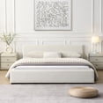 thumbnail image 1 of Noble House Elegant Beige Wide-edge Bed,Queen, 1 of 9