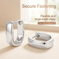 thumbnail image 5 of 925 Sterling Silver Earrings Small Chunky Trendy Small Hoop Earrings for Women Silver Hypoallergenic Thick for Jewelry Gifts, 5 of 7
