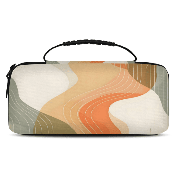 Herdesigns Abstract Aesthetic Carrying Case for Nintendo Switch OLED Model 2021 & Switch 2017 with 20 Game Card Slots, Portable Travel Carry Case for Accessories and Console