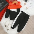 thumbnail image 2 of GXWEA Toddler Boy Clothes 3T Toddler Boys Clothes Toddler Boy Clothes Color Blocking Hoodies + Pants Fall Winter Outfits 18-24 Months, 2 of 9