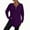 Fall Clothes Purple, variant on Womens Plus Size Tunic Tops with Legging, Long Sleeve Shirts for Women Fall Casual Loose Fit Solid Color Half Zip V Neck T-Shirts