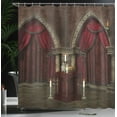 thumbnail image 4 of Ambesonne Gothic Shower Curtain, Mysterious Room Castle, 69"Wx75"L, Black and Red, 4 of 5