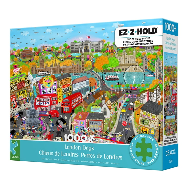 Ceaco 1000 Piece London Dogs (Amanda Haley) Interlocking Jigsaw