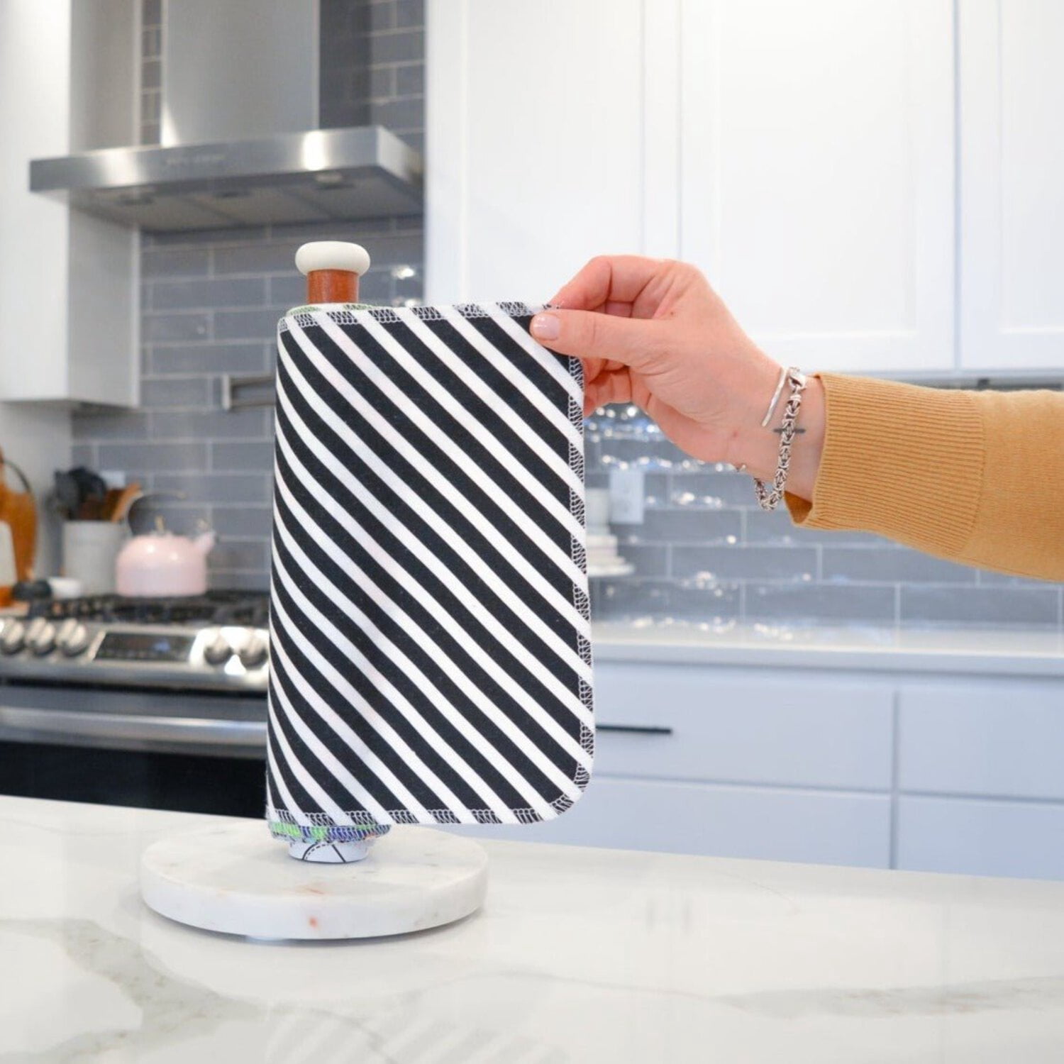 Marley's Monsters UNpaper® Towels: Marley's Favorites! - 12 Count Roll of Reusable Paper Towels - Cotton Flannel