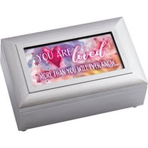 Cottage Garden You Are Loved Woodgrain Rope Trim Petite Music Box Plays You Light Up My Life