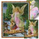 thumbnail image 1 of Kit Punto Cruz Ángel Impreso Hilo Algodón Ecológico Bordado 14CT Art62x81cm, 1 of 9