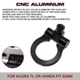 thumbnail image 3 of Xotic Tech JDM Sport Track Racing Style CNC Aluminum Screw-on Tow Hook Front Bumper Compatible with Acura TL or Honda Fit S2000 (Black), 3 of 8