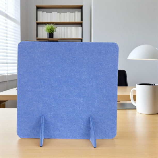 unbranded Panel Divisor Acústico Para Escritorio En Fieltro Azul Protección De Privacidad Y Reducción Sonora