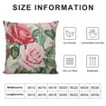 thumbnail image 5 of Nawypu  Watercolor Roses Throw Pillow Cover Elegant Floral Bud Petal Romantic Plant Curl Bloom Botanical Pillow Case Decorative Square Cushion for Home Couch Bed, 5 of 5