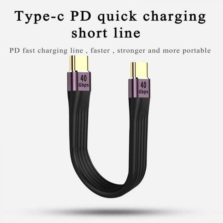 2pcs 5A Fast Charge USB C Type-C Plug PD Power Cable 5 Wires Pigtail Data  Cable