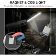 thumbnail image 3 of Lampe de Travail, 2 Pièces Baladeuse LED Rechargeable, 5 Modes Lampe Mecanicien Torche Pliable Lampe avec Base Magnétique Lampe d'Inspection pour Camping, Réparation Automobile, Gris, 3 of 5
