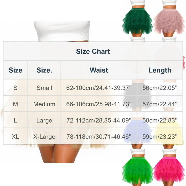 Women's Tulle Short Fairy Skirt – Layered Puffy Mini Skirt, High