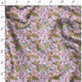 thumbnail image 3 of Soimoi Bird Print - Purple, Premium Cotton Cambric Fabric - Medium Weight Material For Quilting, Kurtis, Blouse, Kids Clothing, Tunic, Curtains - 42" Inch Wide, 1 Yard, 3 of 6