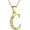 Necklace-Gold, variant on LINLIN  925 Sterling Silver Letter Initial Alphabet White Gold Plated Pendant Necklace 18"