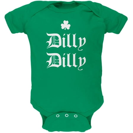 St. Patricks Day Dilly Dilly Shamrock Soft Baby One Piece