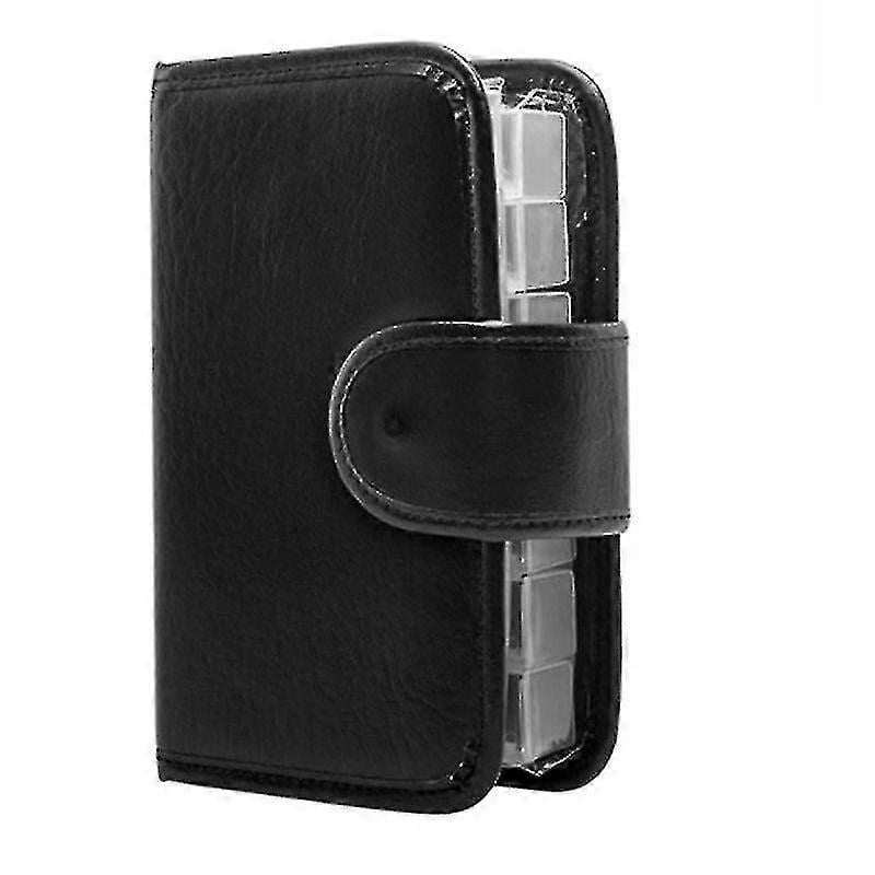 14 Day Pill Box Travel Organizer - Dose Medicine Tablet Storage Container Box - MXBC black