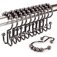 thumbnail image 1 of Crochets de Rideau de Douche, Anneaux et Crochets de Rideau de Douche en Acier Inoxydable 12 Pcs/24 Pcs Rideau de Douche pour Salle de Bain Tringles de Douche Rideaux, 1 of 4