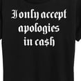 thumbnail image 3 of Instant Message - I Only Accept Cash - Women's Short Sleeve Graphic T-Shirt, 3 of 6
