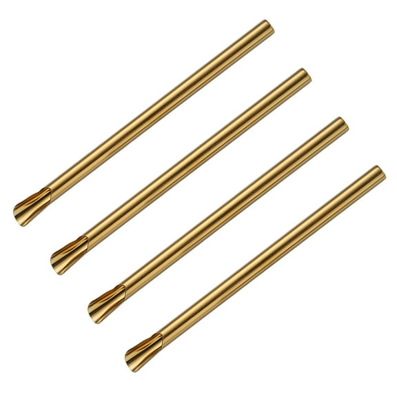 4 Pcs Straws Wide Stainless Steel Reusable Whisking Metal Drinking