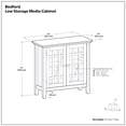 thumbnail image 5 of Simpli Home Bedford 32 inch Wide Solid Wood Transitional Low Storage Media Cabinet in Farmhouse Grey, 5 of 5
