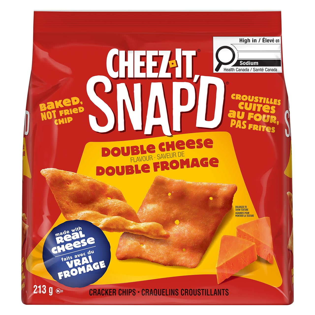 Cheez-It SNAP’d* Double Cheese Flavour Crackers 213 g, 213g