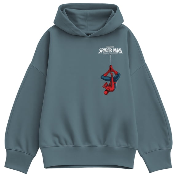 Spider-Man - Web Hang Logo Oversized Fleece Hoodie Sweatshirt