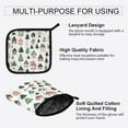 thumbnail image 3 of Yayeee Oven Mitts and Pot Holder Set of 2 Heat Resistant Kitchen Gloves Baking Hot Pad, Orange Christmas House, 3 of 5