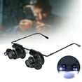 thumbnail image 3 of Domqga Glasses Type Dual‑Lens Magnifier with 2 LED Lights for Electronics Jeweler Watch Repair,Magnifying Glass,Watch Repair Magnifier, 3 of 8