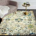thumbnail image 2 of Lr Home Distressed Floral Blue 8 Feet 9 Inch x 11 Feet 9 Inch Large Area Rug, 2 of 9