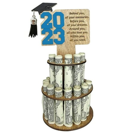

2023 graduation gift wallet creative double layered wooden For family and friend