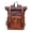 Coffee, variant on Ismart Vegetable-Tanned Leather Backpack - Retro Travel, Hiking & Laptop Backpack for Men & Women