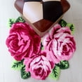 thumbnail image 5 of Red Roses Rug, Red Bathroom Rug, Handmade Bathmat Floral Rug, Rugs for Bedroom, Thick & Washable Non-Slip Floor Carpets, 5 of 8