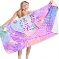 thumbnail image 5 of YAOMOBB Beach Towel Soft Mermaid Pattern Beach Towel Absorbent Microfiber Towel for Daily Use, 5 of 5