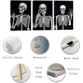thumbnail image 6 of ZHONGYUTONG Funny Skull Canvas Wall Art 3 Pieces Black and White Skeleton Poster Prints Abstract Horror Paintings Gothic Halloween Wall Decor Ready to Hang (11.00" x 14.00" x 3PCS), 6 of 7