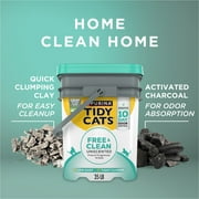 Purina Tidy Cats Free and Clean Clumping Cat Litter, Unscented, 35 lb Pail