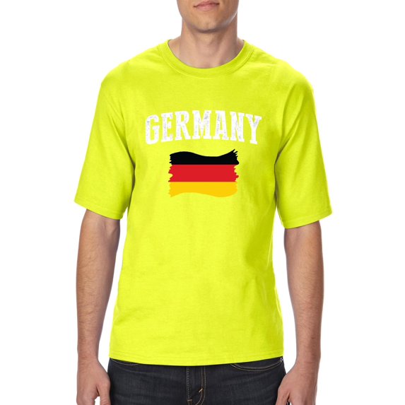 "Mens and Big Mens Germany Flag T-Shirt, up to size 3XLT"
