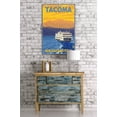 thumbnail image 2 of Tacoma, Washington, Ferry and Mountains (24x36 Giclee Gallery Art Print, Vivid Textured Wall Decor), 2 of 3