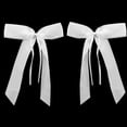 thumbnail image 4 of Antenna Loops White Car Bows Jewelry Wedding Decor Bridal Car Ribbon, 4 of 8