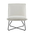 thumbnail image 2 of Linon Kinard Contemporary Lounge Chair, Faux Sherpa, 2 of 9