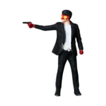 Almencla 1/64 Miniature People Figurine,Tiny People Model People Figure Hand Painted for Photography Props Accessories Decor Layout , Masked Men