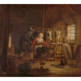 thumbnail image 3 of Govert Dircksz Camphuysen 16x15 Black Modern Framed Museum Art Print Titled - Flirtation in a Cowshed (1645 - 1672), 3 of 5