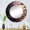 thumbnail image 5 of DESIGN ART Designart 'Abstract Pink And Gold Leaves III' Printed Floral Leaves Wall Mirror 24in.x24in., 5 of 5