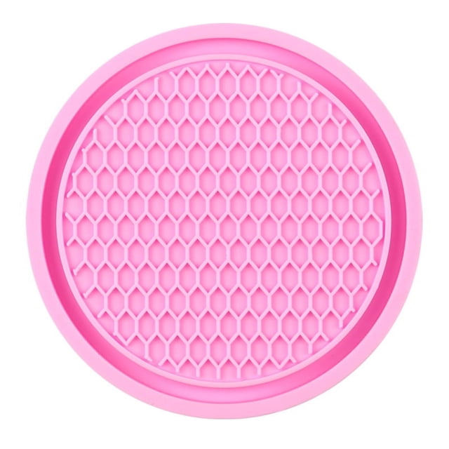 Alfombrilla para taza de agua de coche con forma de panal de abeja y rejilla creativa, multifuncional, con alfombrilla antideslizante de diamantes de imitación