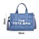 thumbnail image 2 of Nuevo Bolso de mano de gran capacidad con estampado de letras de lona, ​​decoración a rayas, bolso de hombro inclinado, blanco, 2 of 5