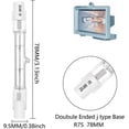 thumbnail image 5 of 5Pcs 80W Halogen Bulb R7S 78mm 230V 2100lm Warm White 2700K T3 J Type Floodlight Bulb, 5 of 5