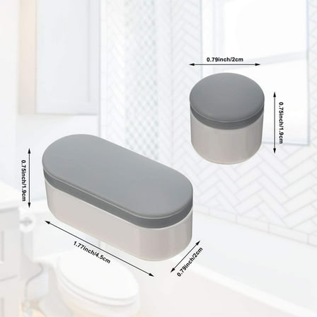 12 Pieces Universal Toilet Seat Bumpers Kit Toilet Bumpers with Strong Adhesive Rubber Bumpers Pads Replacement for Families, Hotels, Hospitals, School Toilet Seats