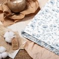 Manfei Blue Toile 100% Cotton Fabric 5 Yards, Delicate Bloom Fabric for ...