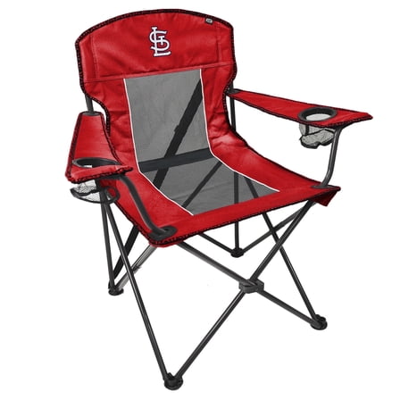 Equip Outfield Chairs St. Louis Cardinals Collapsible Camping Chairs with Carry Bag, Red
