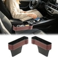 thumbnail image 4 of Car Seat Organizer Multifunctional Gap Filler for Holding Phone Sunglasses - Insert Organizer Helps Reduce Distracted Driving, Car Leather Cup Holder Bag Storage Box with Adjustable Cup Holders, 4 of 4